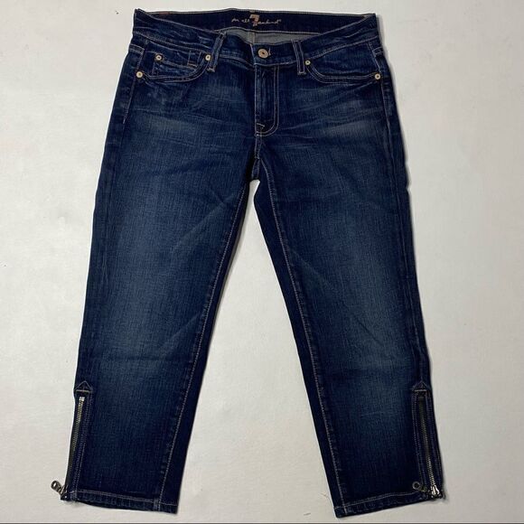 7 for All Mankind | Zippered Denim Capri’s - Picture 1 of 6
